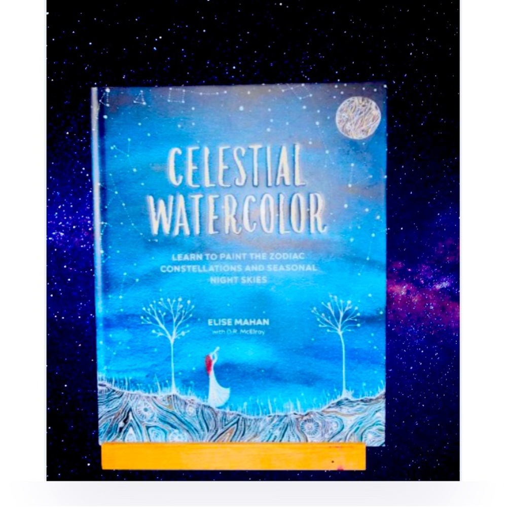 Brand New Celestial Watercolor Hardcover Trade Paper Learn to Paint Book